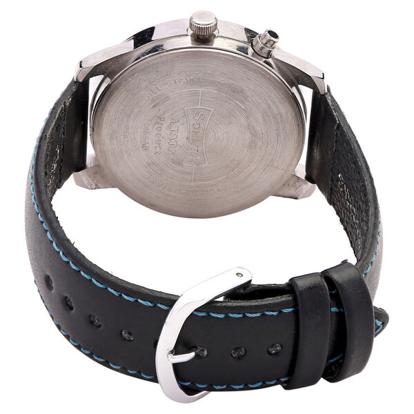 Sonata Quartz Analog Silver Dial Leather Strap Watch for Men - image number 2