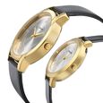 Sonata Quartz Analog Silver Dial Leather Strap Watch for Couple - image number 2