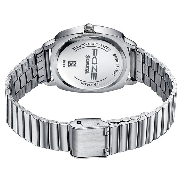 Sonata Poze Quartz Analog Silver Dial Silver Colour Stainless Steel Strap Watch For Women - image number 6