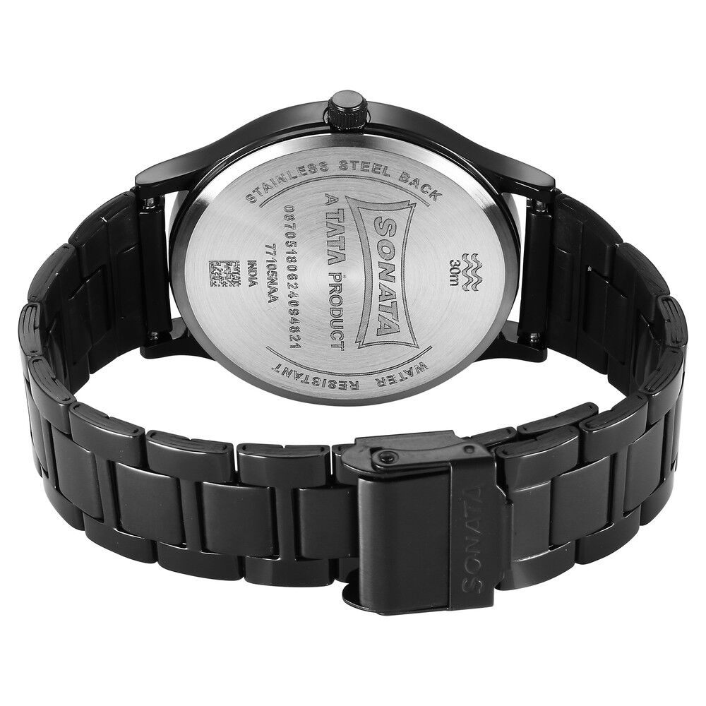 Buy Online Sonata Aspire Quartz Analog Black Dial Stainless Steel