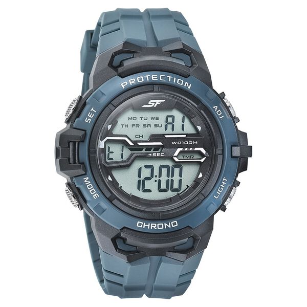 SF Digital Dial Blue Polyurethane Strap Watch For Men - image number 0