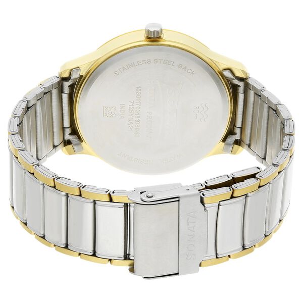 Sonata Quartz Analog White Dial Stainless Steel Strap Watch for Men - image number 4