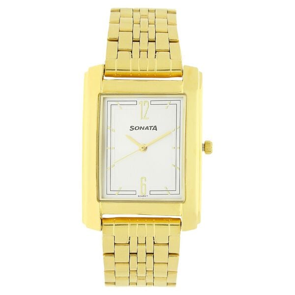 Sonata Quartz Analog Silver Dial Stainless Steel Strap Watch for Men - image number 0