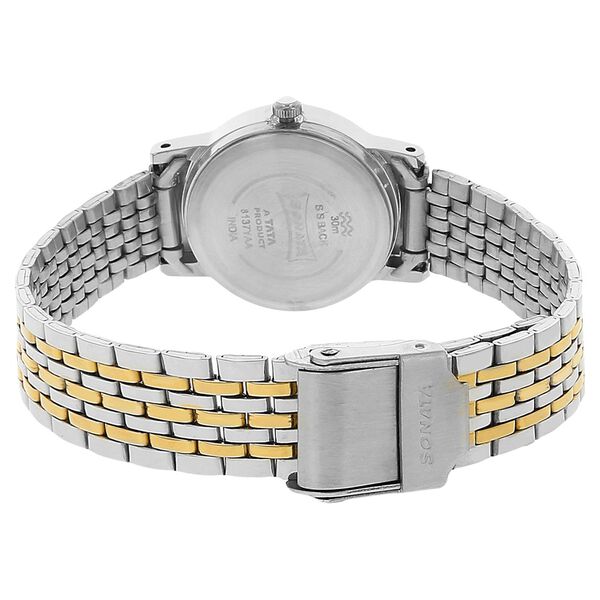 Sonata Quartz Analog Silver Dial Stainless Steel Strap Watch for Women - image number 3