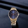 Sonata Quartz Analog Silver Dial Golden Stainless Steel Strap Watch For Men