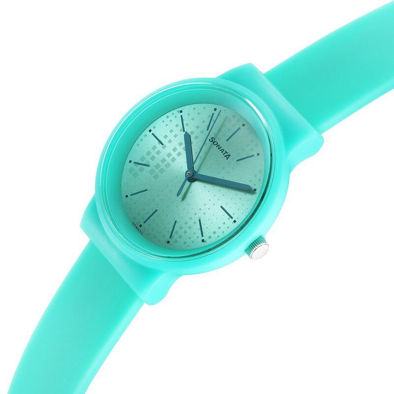 Sonata Splash Quartz Analog Green Dial Plastic Strap Watch for Women - image number 2