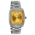 Poze Poze Quartz Analog Mustard Dial Silver Metal Strap Watch For Men - image number 2