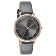 Sonata Modern Edit Quartz Analog Grey Dial Leather Strap Watch For Women - image number 1