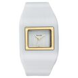 SF Quartz Analog White Dial Plastic Strap Watch for Women