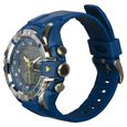SF Chrome Quartz Analog Digital Dial PU Strap Watch for Men - image number 1