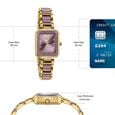 Poze Poze Quartz Analog Purple Dial Two Toned Metal & Plastic Strap Watch For Women - image number 3