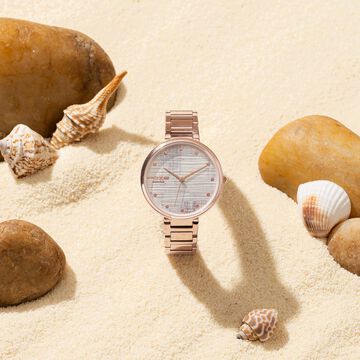 Sonata Poze Quartz Analog White Dial Stainless Steel Strap Watch For Women