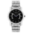 Sonata Quartz Analog Black Dial Leather Strap Watch for Men