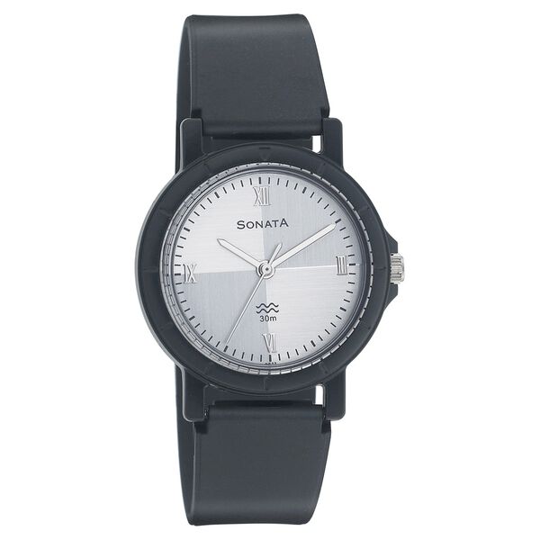 Sonata Quartz Analog Silver Dial Strap Watch for Men - image number 0