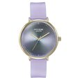 Sonata Poze Quartz Analog Blue Dial Purple Leather Strap Watch For Women - image number 1