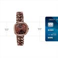 Sonata Poze Quartz Analog Brown Dial Metal Strap Watch For Women - image number 3