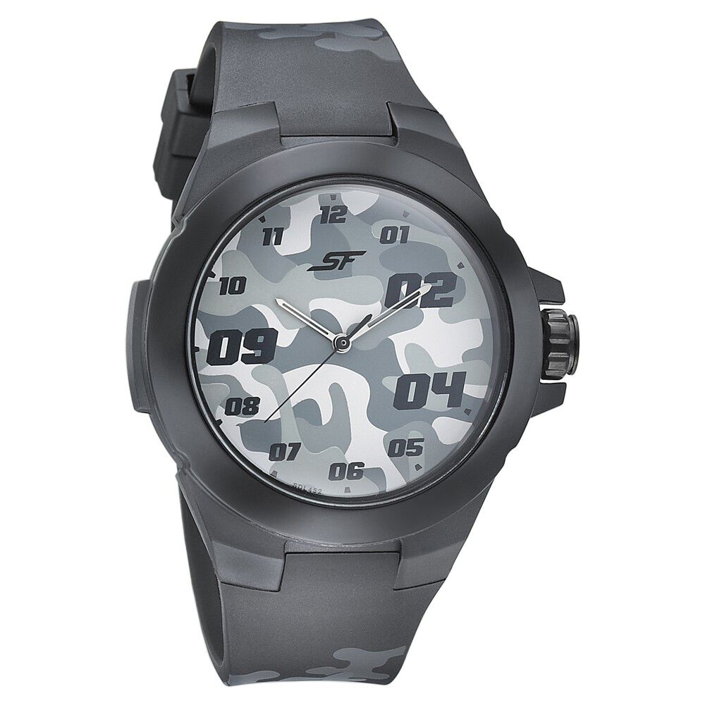 SF Turbo Quartz Analog Multicoloured Dial PU Strap Watch for Men