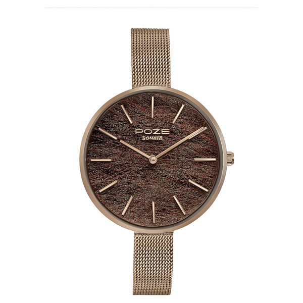 Sonata Poze Quartz Analog Multicoloured Dial Mesh Strap Watch for Women - image number 1
