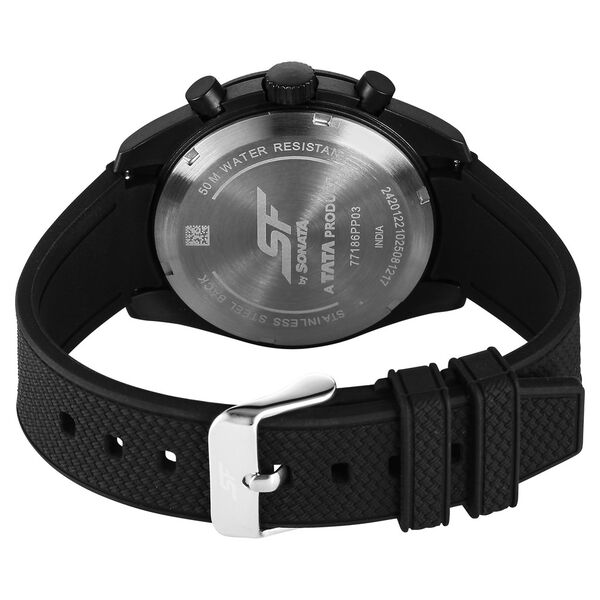 SF Genesis Bold Chronograph Watch for Men with Black Strap - image number 6