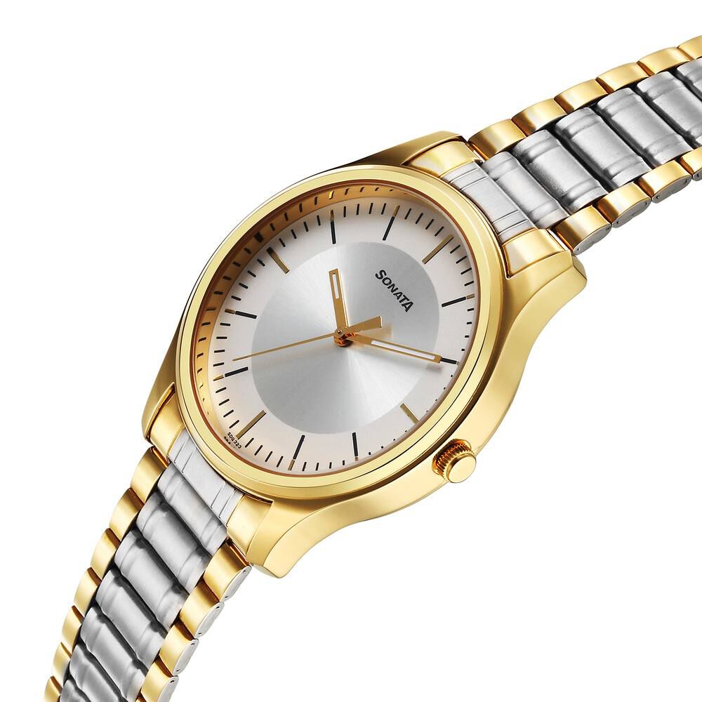 Sonata gold and silver watch hotsell