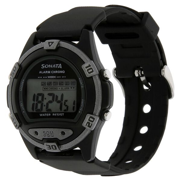 SF Digital Dial Black Plastic Strap Watch for Men - image number 1
