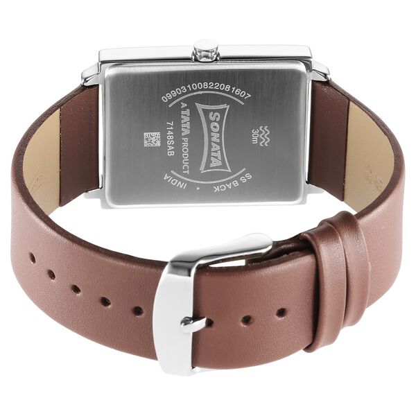 Sonata Sleek White Dial Analog Watch for Men - image number 3