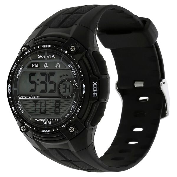 SF Digital Dial Black Plastic Strap Watch for Men - image number 1
