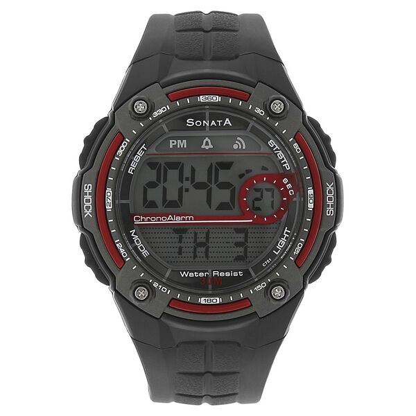 SF Digital Dial Black Plastic Strap Watch for Men - image number 0