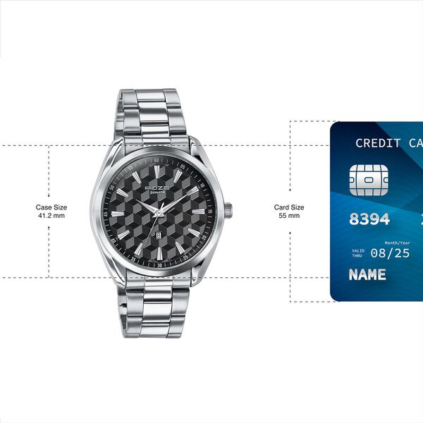 Sonata Poze Quartz Analog Two Toned Dial Silver Colour Stainless Steel Strap Watch For Men - image number 3