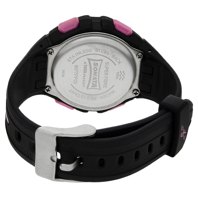 SF Pink Dial Plastic Strap Women Watch - image number 3