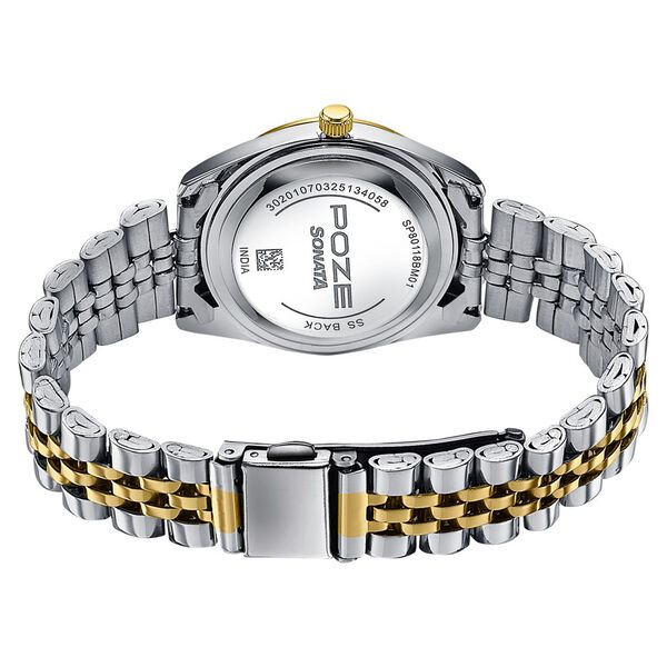 Sonata Poze Quartz Analog Green Dial Two Toned Colour Stainless Steel Strap Watch For Women - image number 6