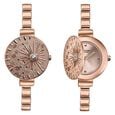Poze Poze Quartz Analog Pink Dial Rose Gold Metal Strap Watch For Women - image number 1