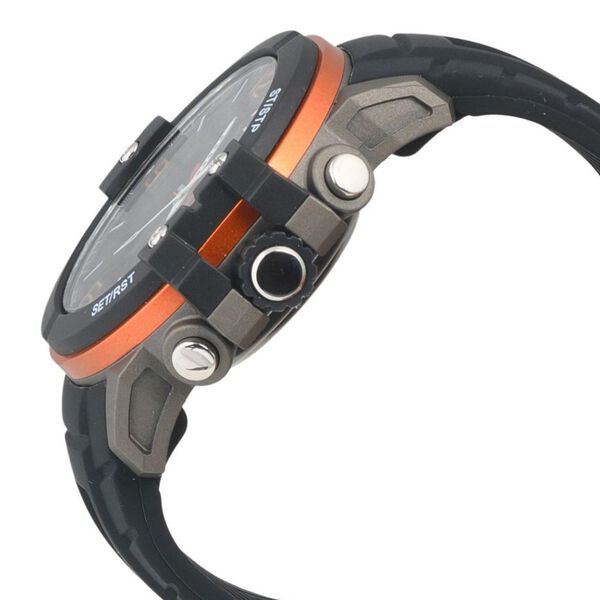 SF Quartz Analog Digital Dial Silicone Strap Watch for Men - image number 2