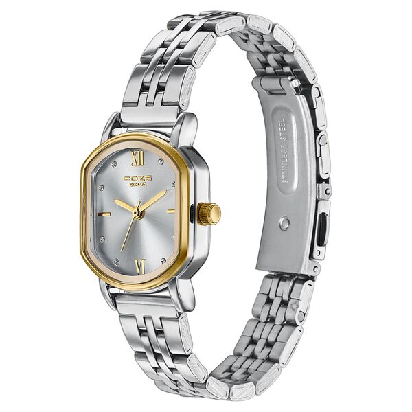 Poze By Sonata Quartz Analog Silver Dial Silver Stainless Steel Strap Watch For Women - image number 4