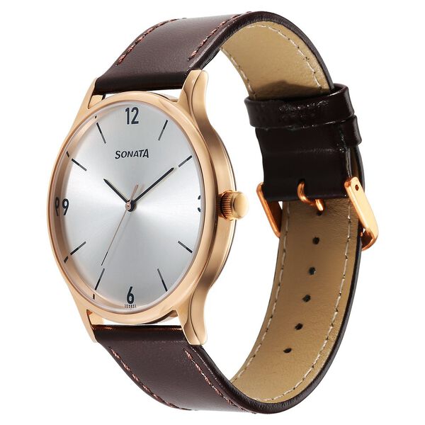 Sonata Quartz Analog Silver Dial Watch for Men - image number 1