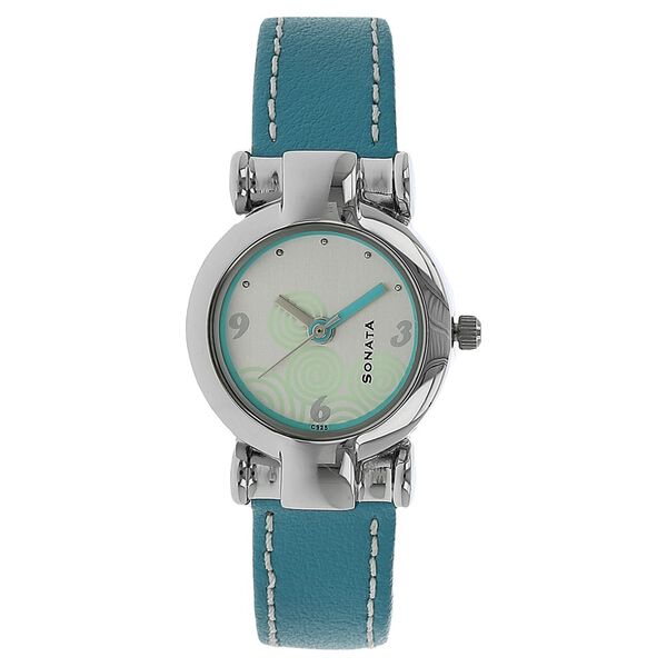 Sonata Quartz Analog White Dial Leather Strap Watch for Women - image number 0