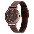 Sonata Quartz Analog Brown Stainless Steel Strap for Women - image number 1