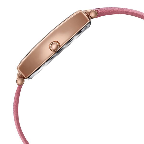 Poze By Sonata Quartz Analog Pink Dial Pink Leather Strap Watch For Women - image number 5
