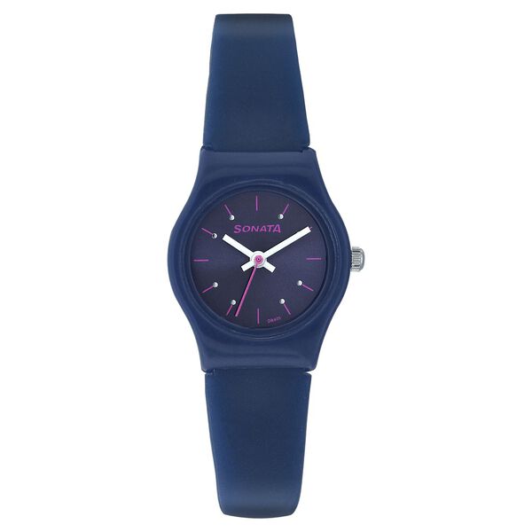 SF Quartz Analog Blue Dial Plastic Strap Watch for Women - image number 0