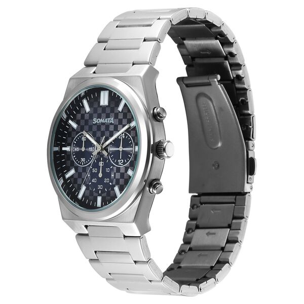 Sonata Festive Quartz Analog Multicoloured Dial Metal Strap Watch For Men - image number 1