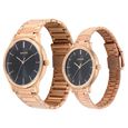 Sonata Pair Quartz Analog Black Dial Stainless Steel Strap Watch for Couple - image number 1