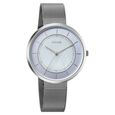 Sonata Modern Edit Quartz Analog Pink Mother of Pearl Dial Stainless Steel Strap Watch For Women