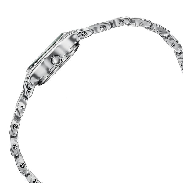 Poze Poze Quartz Analog White Dial Silver Metal Strap Watch For Women - image number 5