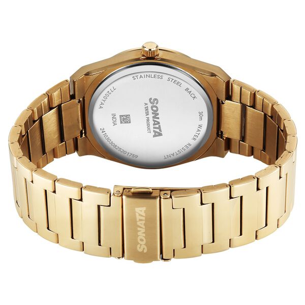 Sonata Festive Quartz Analog Multicoloured Dial Metal Strap Watch For Men - image number 4
