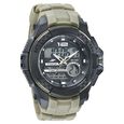 SF Carbon Series Quartz Digital Analog Digital Black Dial Green Polyurethane Strap Watch For Men - image number 0