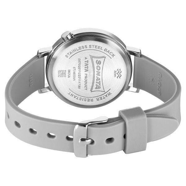 Sonata Essentials Silver Dial Polyurethane Strap Watch for Women - image number 3