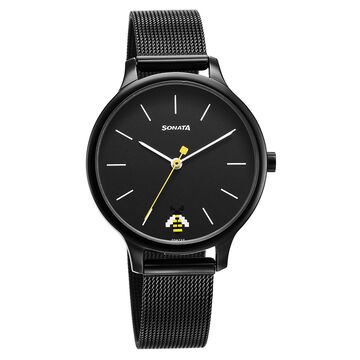 Sonata Play Black Dial Watch for Women