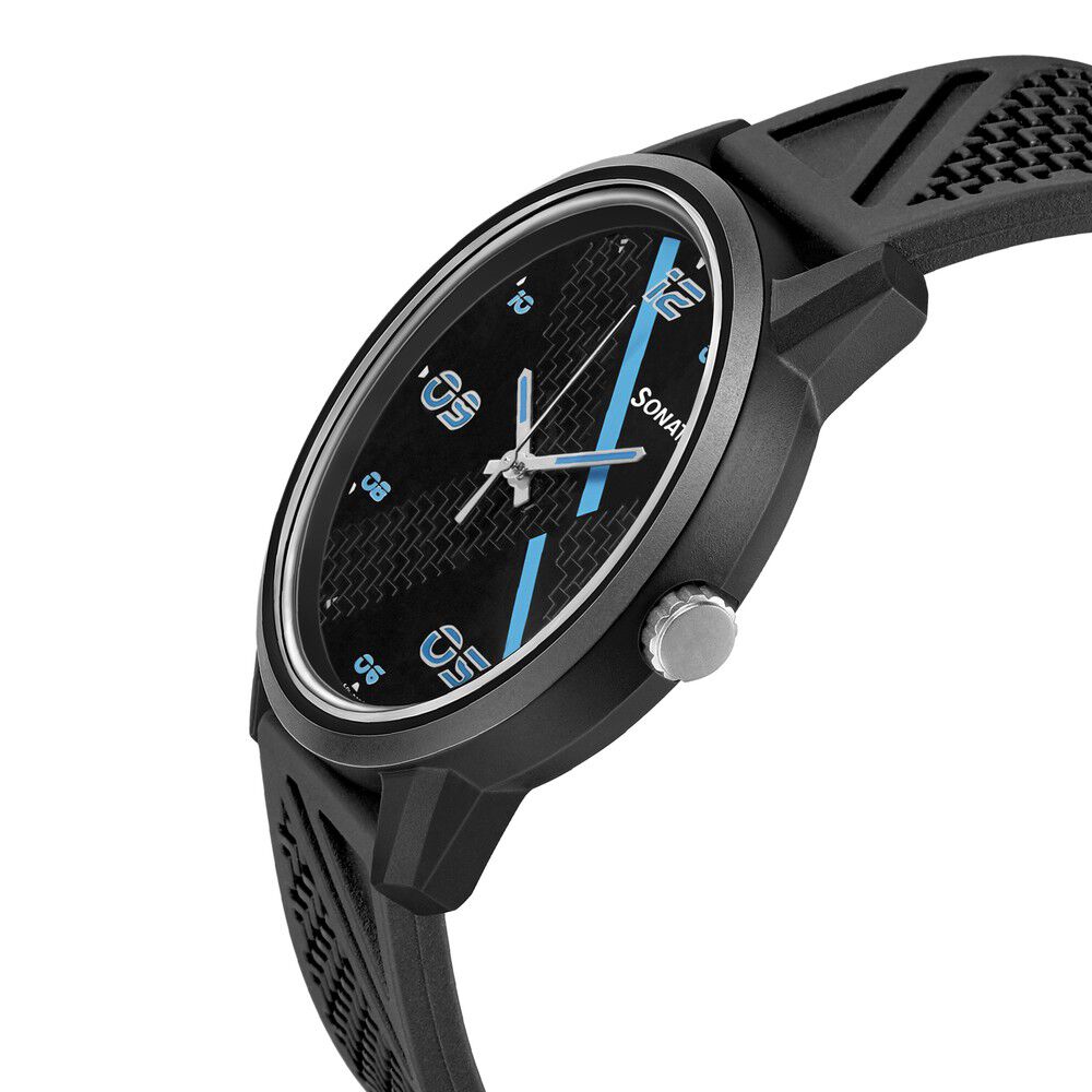 Sonata Quartz Analog PU Strap Watch for Men