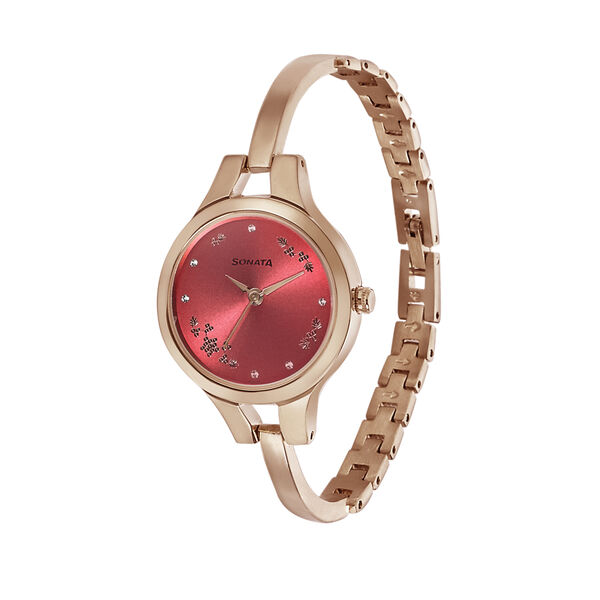 Sonata Wedding Pink Dial Women Watch With Stainless Steel Strap - image number 5