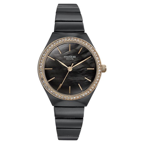 Sonata Poze Quartz Analog Brown Dial Metal Strap Watch for Women - image number 1